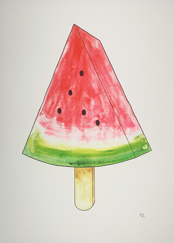 Andrew mcgregor watermelon lolly Screenprint 02