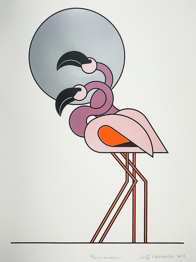 Clifford Richards flamingos screen print 05