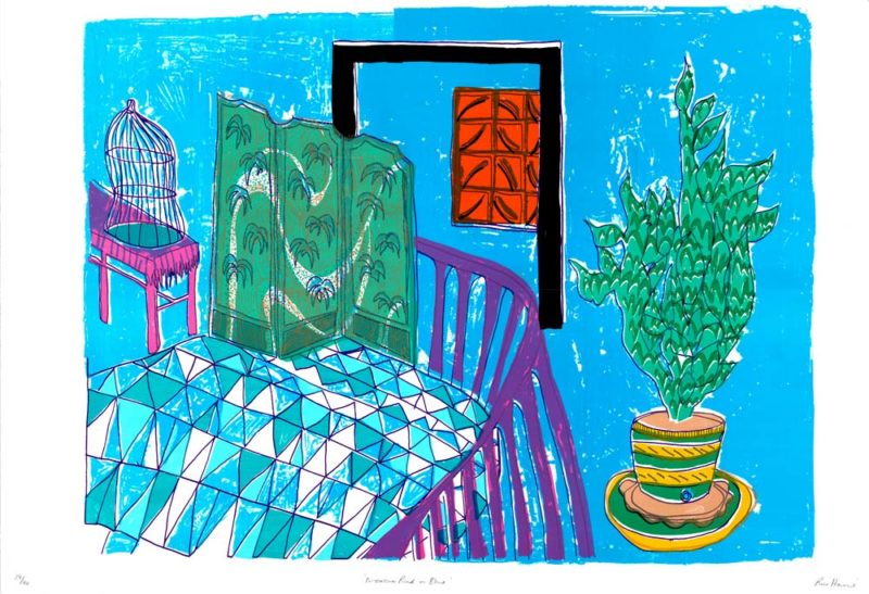 Rose Harris Moroccan Riad In blue Print Club London Screen Print