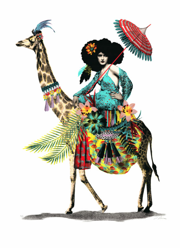 Colonial Beauty Giraffe Johnathan Reiner Print Club London Screen Print