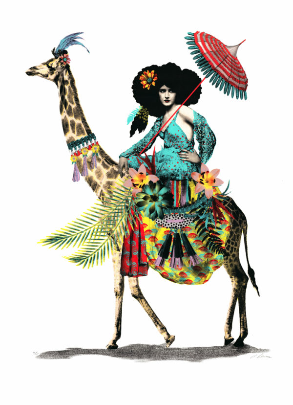 Colonial Beauty Giraffe Johnathan Reiner Print Club London Screen Print