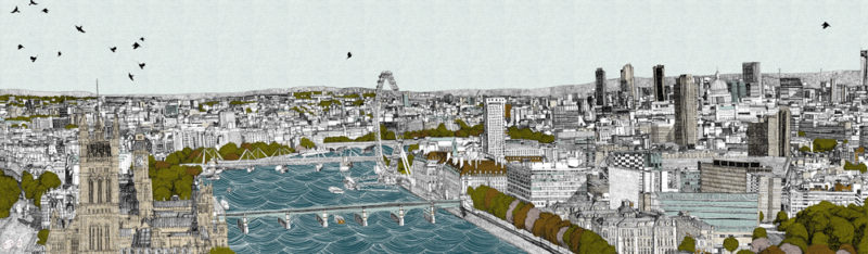 Look its London London Clare Halifax Print Club London Screen Print