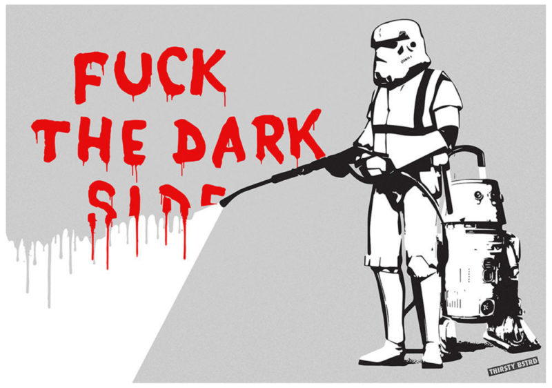 F*** The Dark Side Thirsty Bstrd Print Club London Screen Print