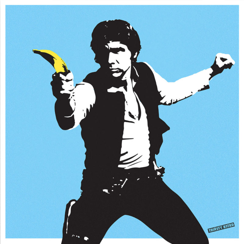 Han Solo Banana Thirsty Bstrd Print Club London Screen Print