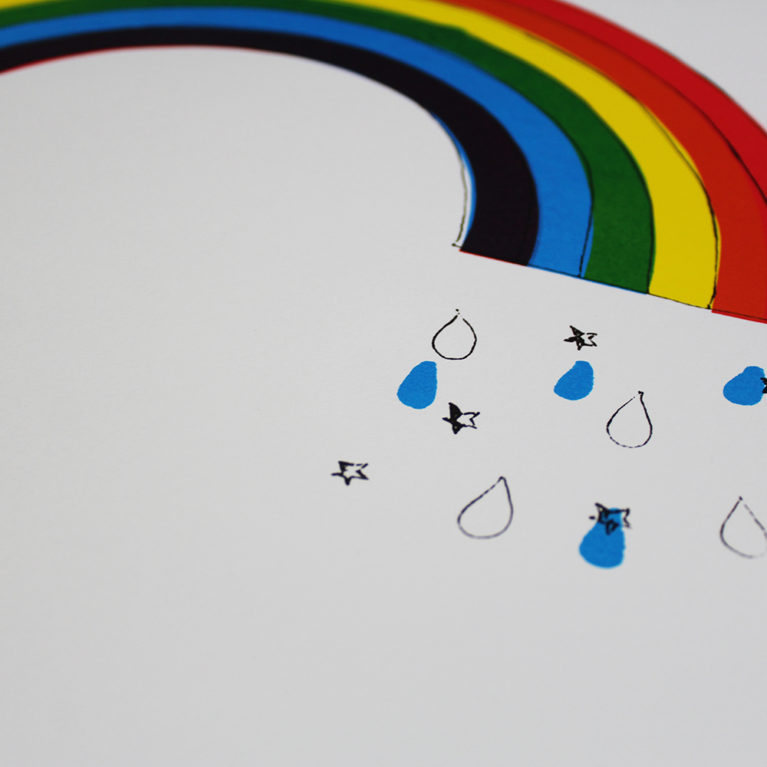 Rainbow Eden Honey dew Print Club London Screen Print