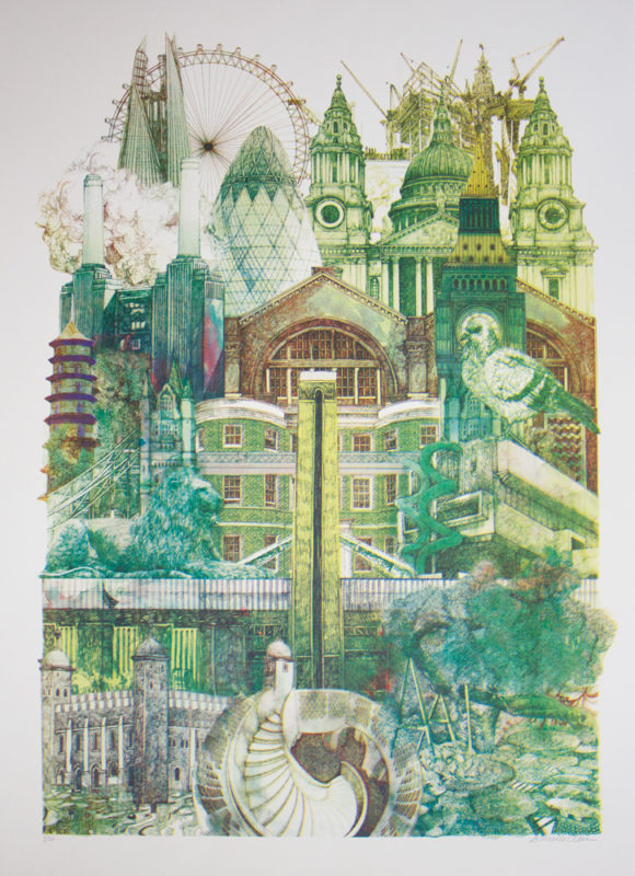 London Landmarks Lucille Clerc Print Club London Screen Print