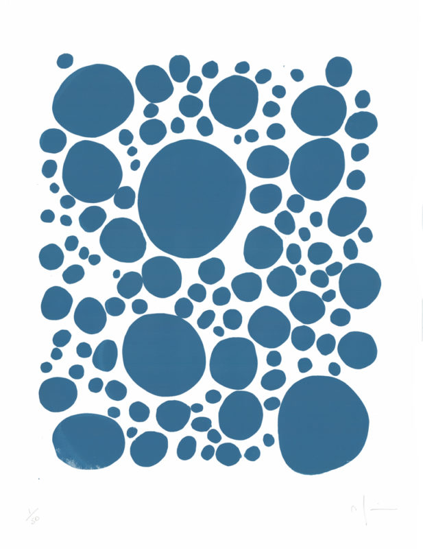 Bubbles Blue Nadja Lavin Print Club London Screen Print