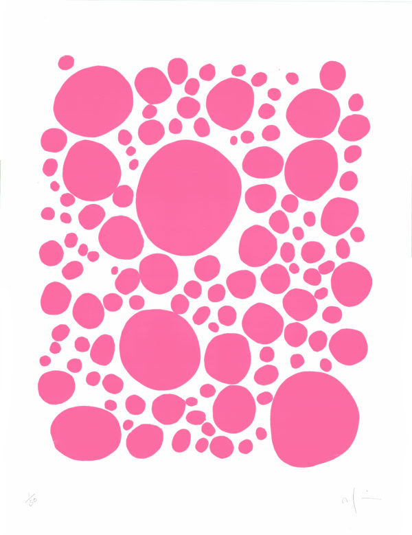 Bubbles Pink Nadja Lavin Print Club London Screen Print