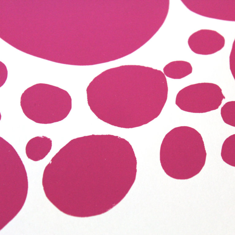 Bubbles Pink Nadja Lavin Print Club London Screen Print