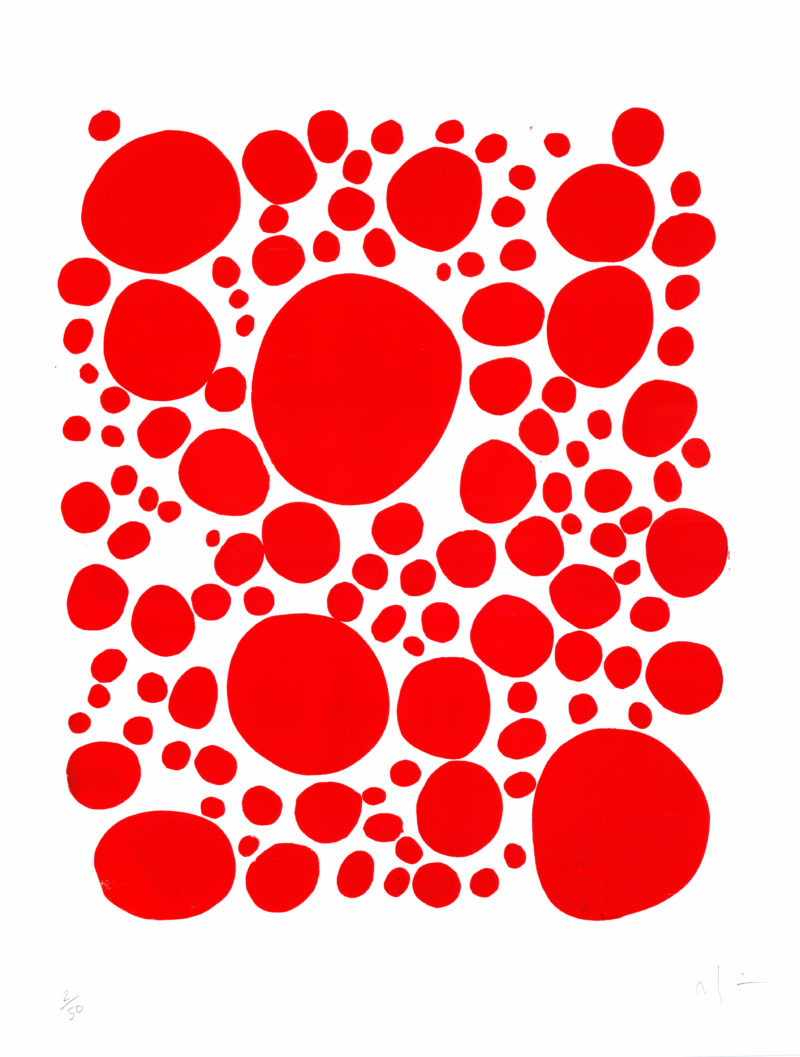 Bubbles Red Nadja Lavin Print Club London Screen Print