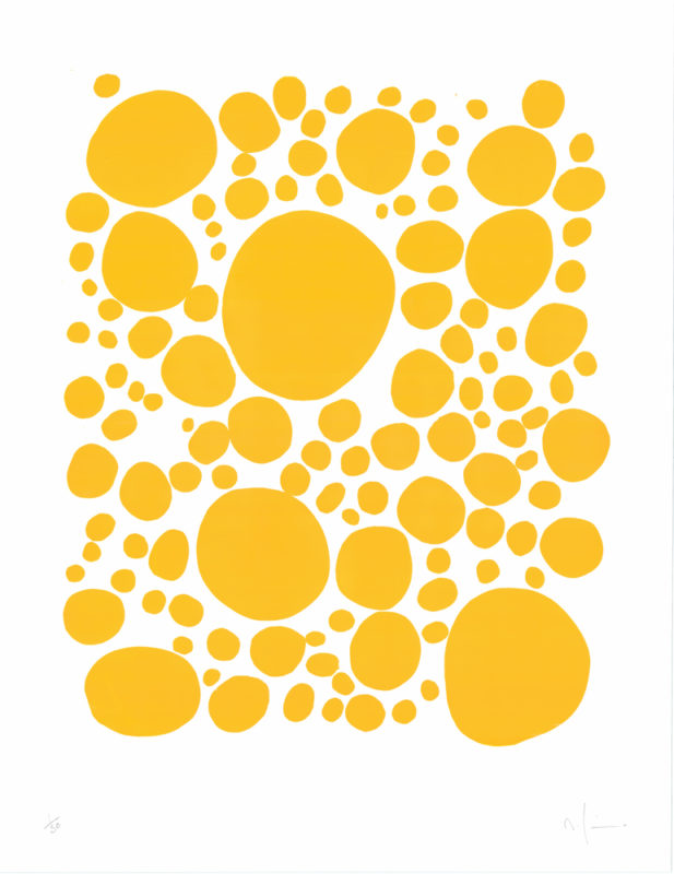 Bubbles Yellow Nadja Lavin Print Club London Screen Print
