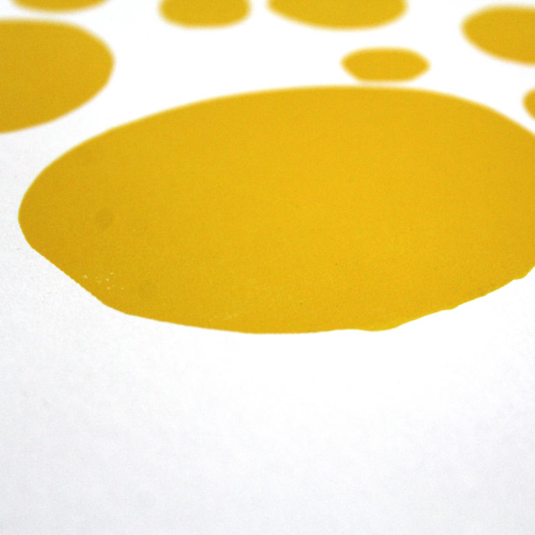 Bubbles Yellow Nadja Lavin Print Club London Screen Print