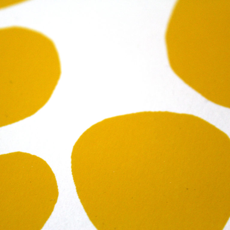 Bubbles Yellow Nadja Lavin Print Club London Screen Print