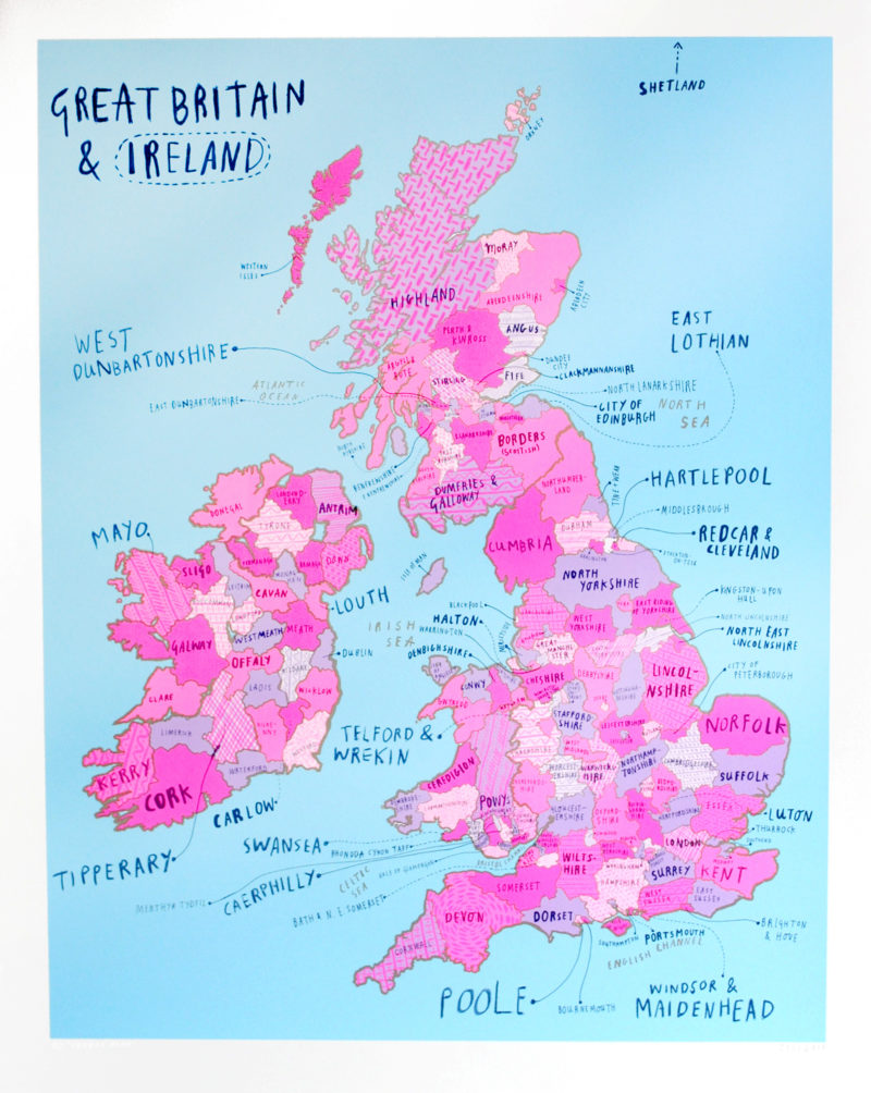 Great Britain & Ireland Jess Wilson Print Club London Screen Print