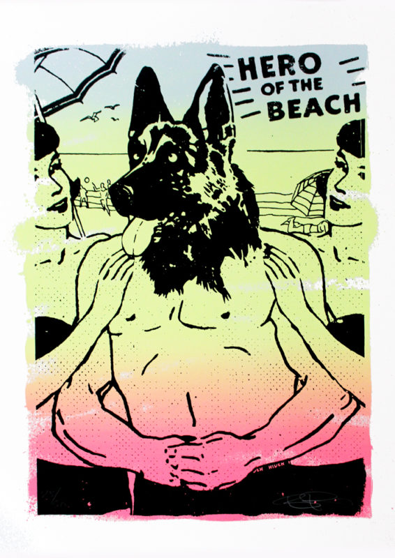 Hot Dog Ben Rider Print Club London Screen Print