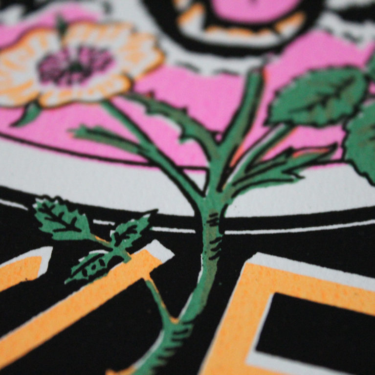 Love is Power Jacqueline Colley Print Club London Screen Print