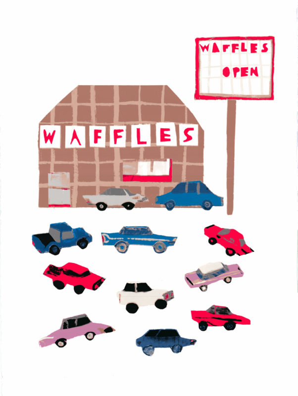 Waffle House Lucille Moore Print Club London Screen Print