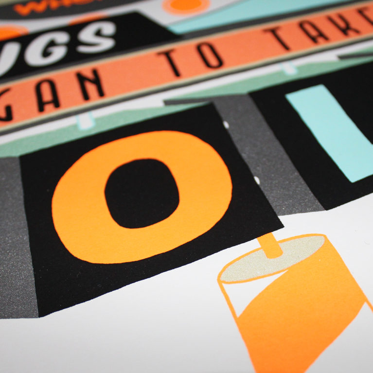 Fear and Loathing in Las Vegas Jess Wilson Print Club London Screen Print