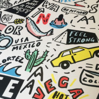 Into The Wild Rose Stallard Print Club London Screen Print