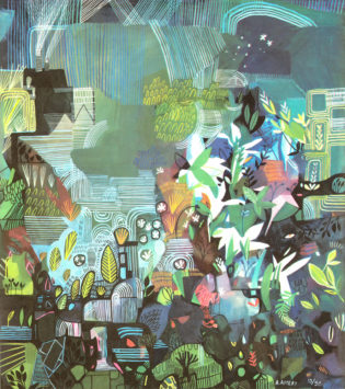 Ponds and Plants Ashley Amery Print Club London Screen Print