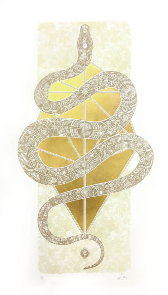The Diamond Headed Serpent 57Design Print Club London Screen Print