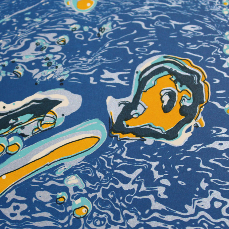 Swimmer Chris Keegan Print Club London Screen Print
