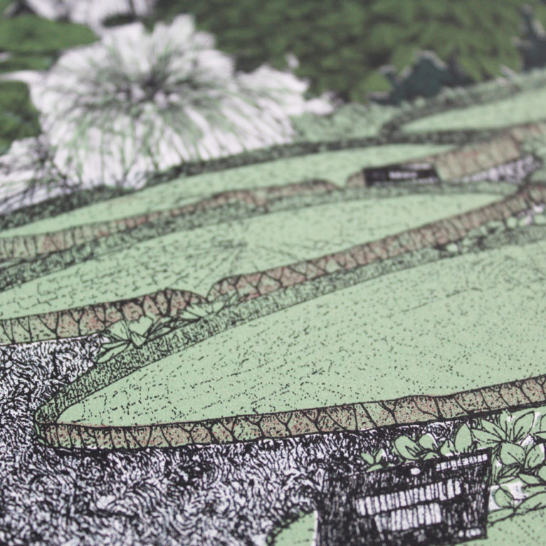 What A Waterlilly Clare Halifax Print Club London Screen Print