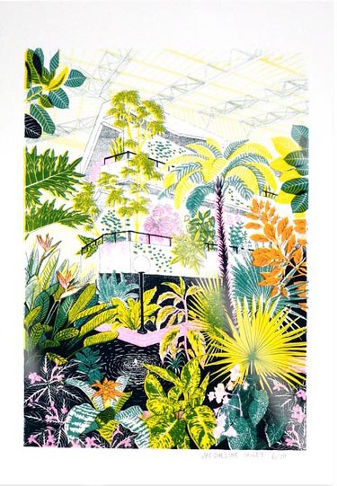 Barbican Conservatory Jacqueline Colley Print Club London Screen Print
