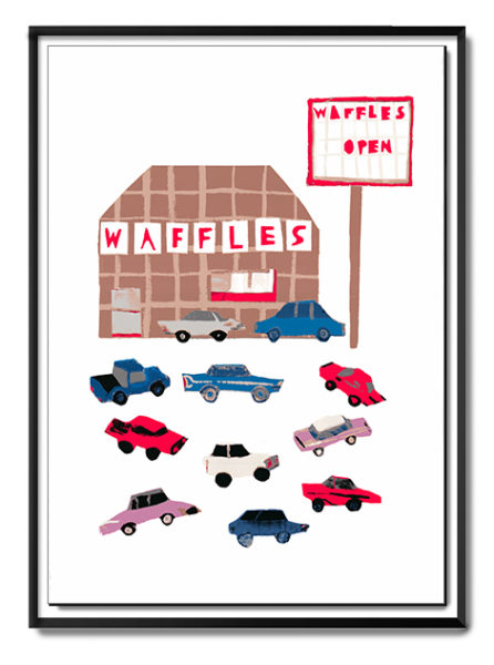 Waffle House Lucille Moore Print Club London Screen Print