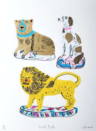 Posh Pets Charlotte Farmer Print Club London Screen Print