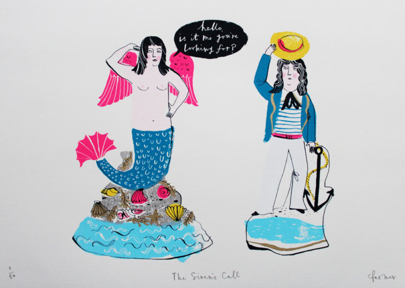 The Siren’s Call Charlotte Farmer Print Club London Screen Print