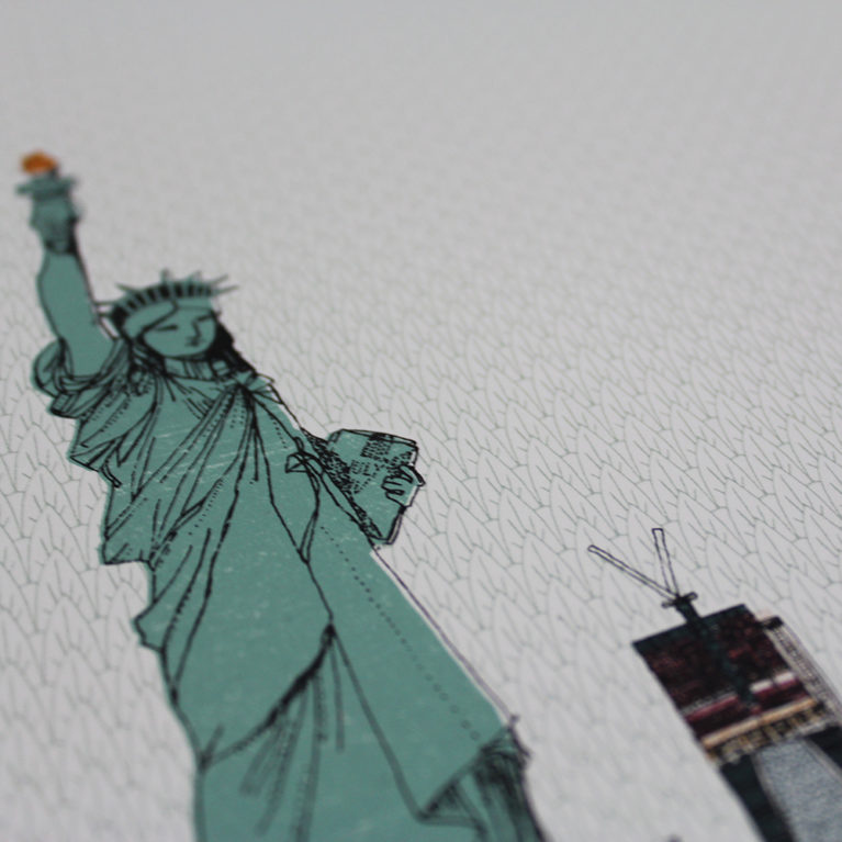 Hi Lady Liberty Clare Halifax Print Club London Screen Print