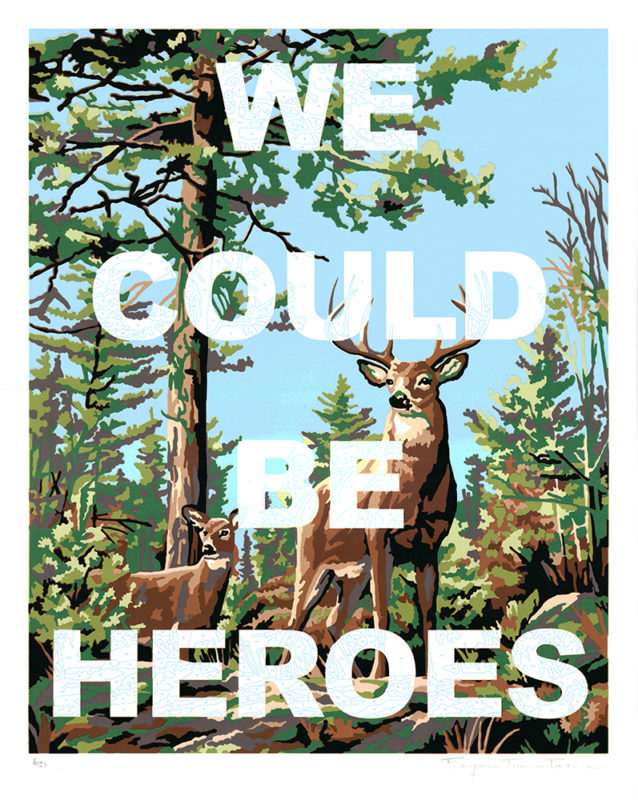 We Could Be Heroes Benjamin Thomas Taylor Print Club London Screen Print