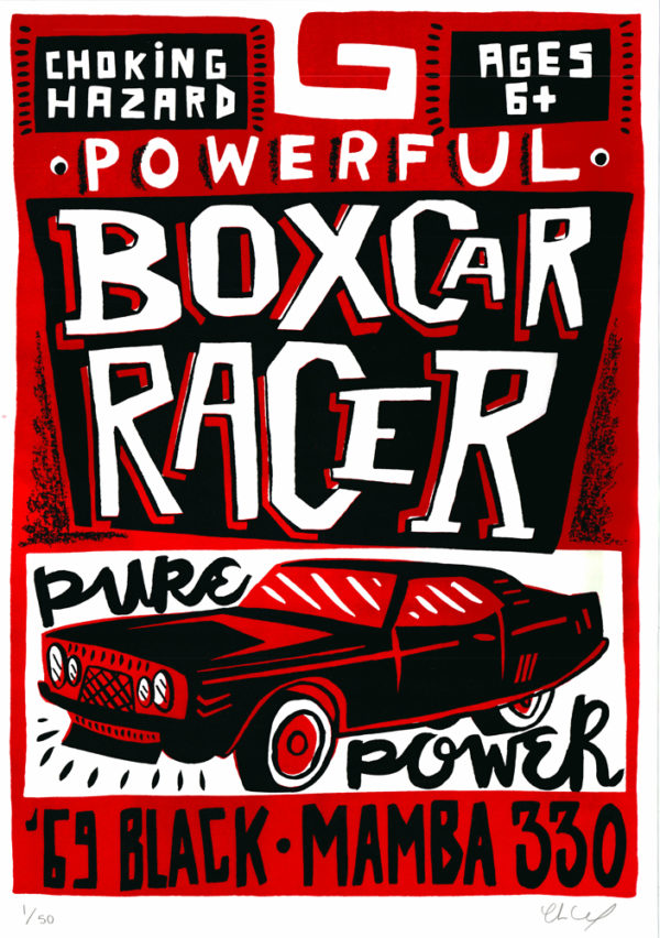 Boxcar Racer Charlie Gould Print Club London Screen Print