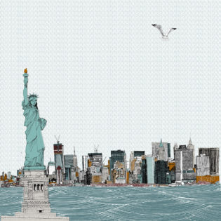 Hi Lady Liberty Clare Halifax Print Club London Screen Print