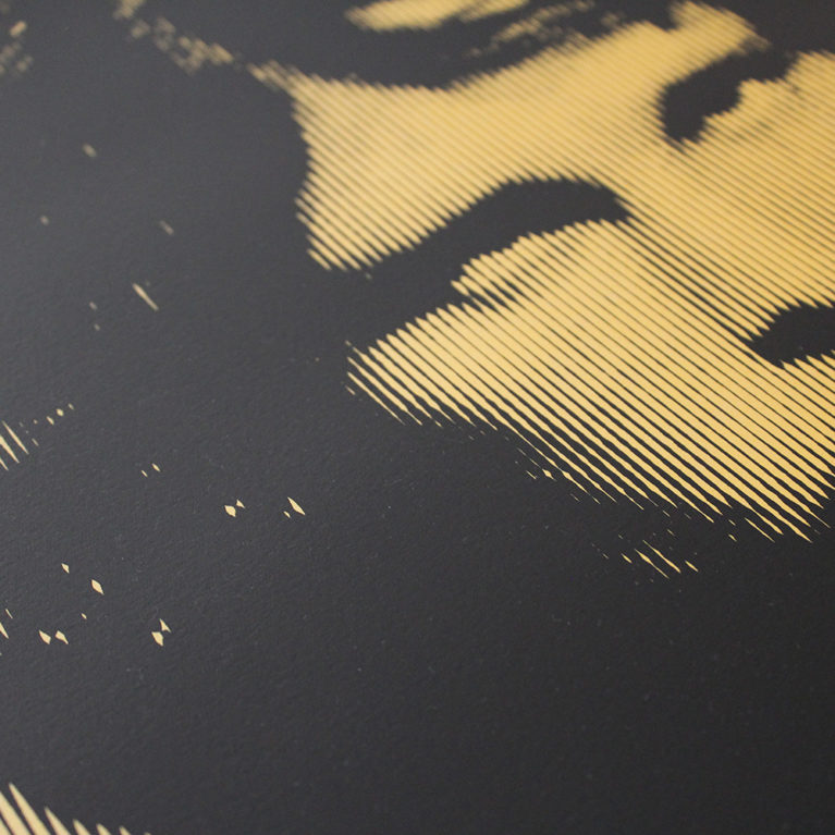 Jim Morrison Gold David Studwell Print Club London Screen Print