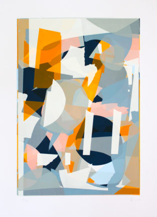 Blue + Orange Jonathan Lawes Print Club London Screen Print