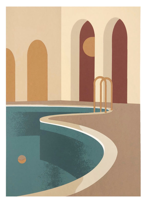 Charlotte Taylor Morning Pool Print Club London Screen Print