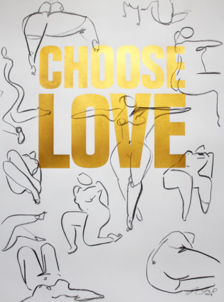 Choose Love Alexandria Coe Print Club London Help Refugees Screen Print