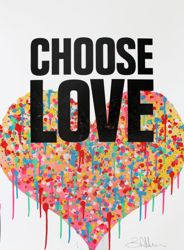 Choose Love Ben Allen Print Club London Help Refugees Screen Print