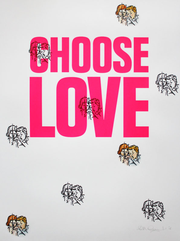 Ceal Warnants Choose Love Smoke Print Club London Screen Print