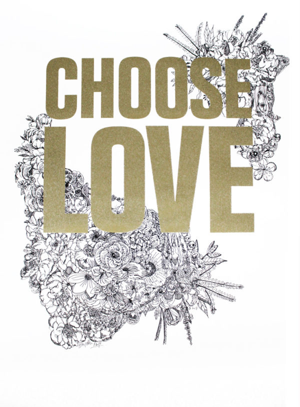 Choose Love Hayden Kays Print Club London Help Refugees Screen Print