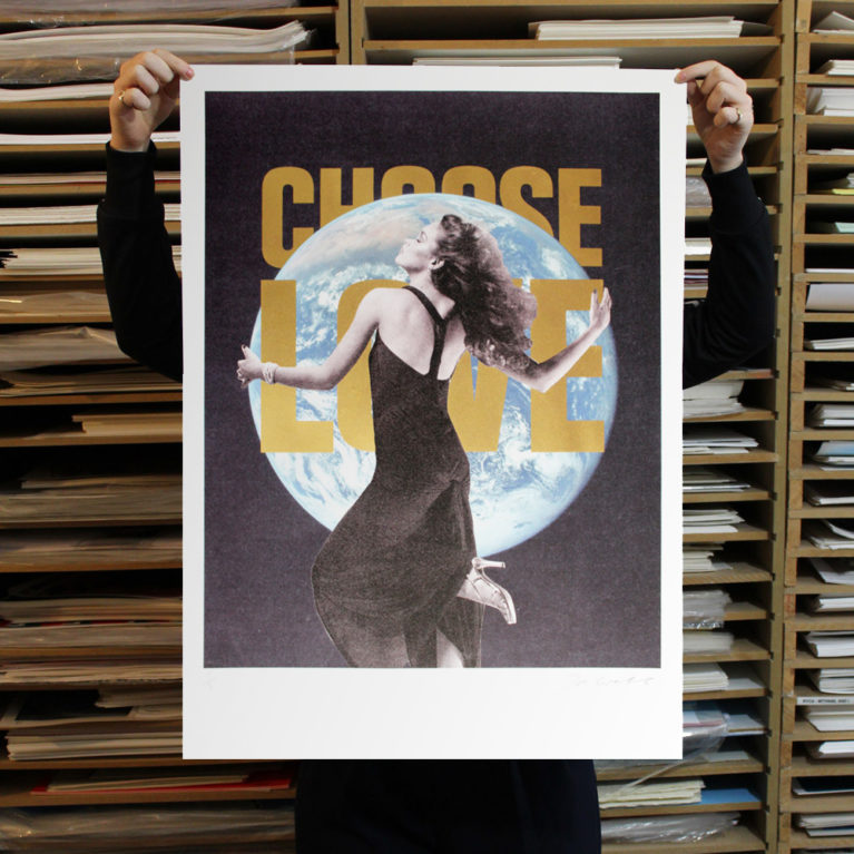 Joe Webb Choose Love Help Refugees Print Club London Screen Print