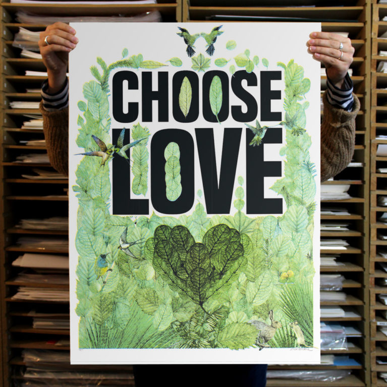 Lucille Clerc Choose Love Print Club London Screen Print
