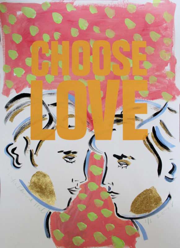 Choose Love Luke Edward Hall Print Club London Help Refugees Screen Print