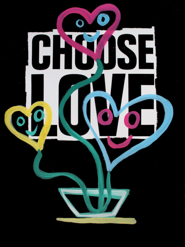 Noel Fielding Choose Love Print Club London Screen Print