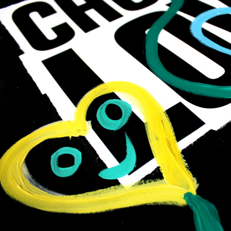 Noel Fielding Choose Love Print Club London Screen Print