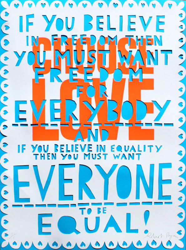 Rob Ryan Choose Love Print Club London Screen Print