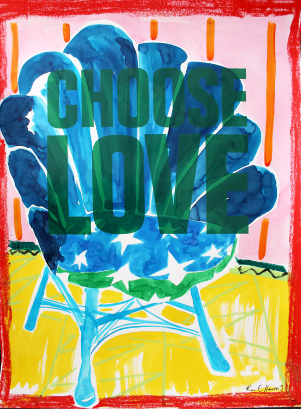 Choose Love Rose Electra Harris Print Club London Help Refugees Screen Print