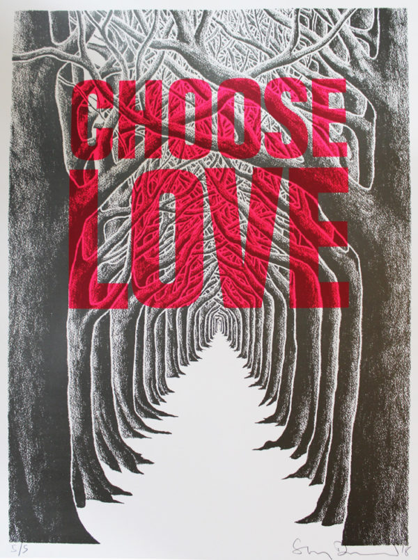 Stanley Donwood Choose Love Print Club London Screen Print